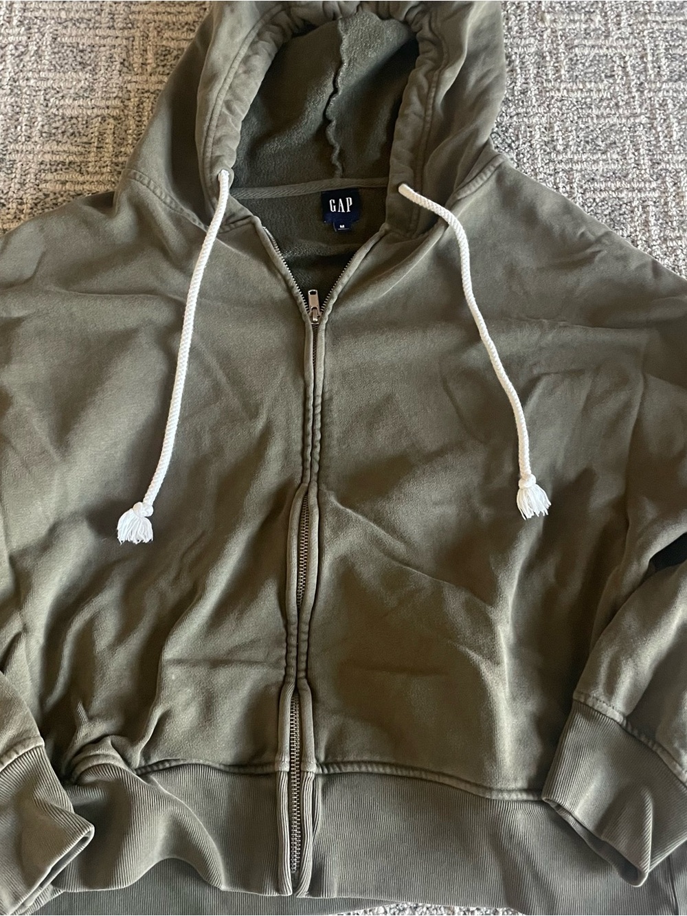 GAP Olive Green Lounge Set - Hoodie & Wide-Leg Pants - Picture 6 of 14